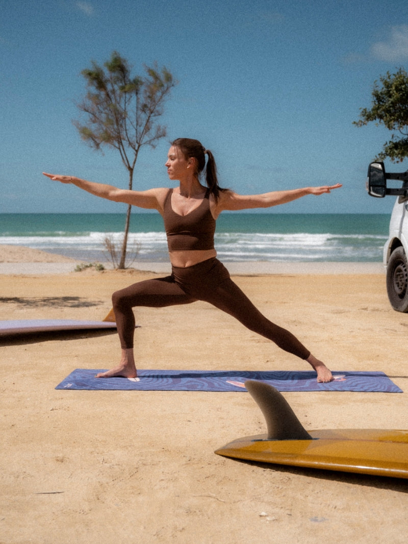 Legginsy do jogi 7/8, Oneness, ease™, Chocolate Brown