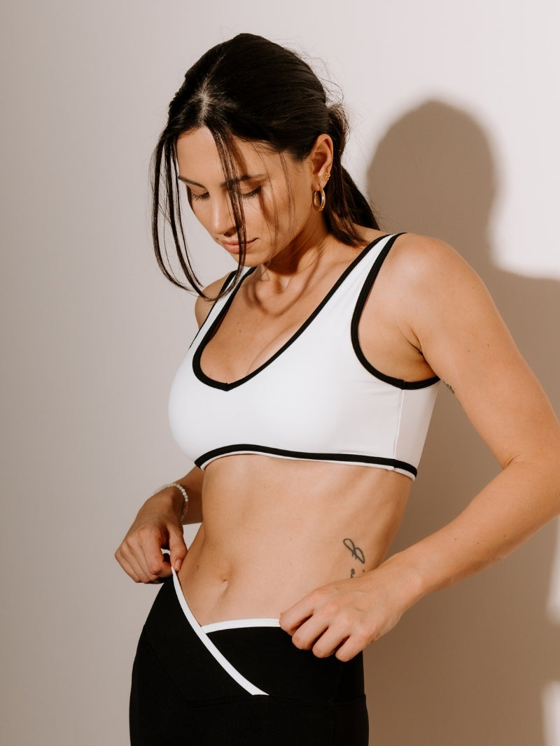 Stanik do jogi Dual Essence, White