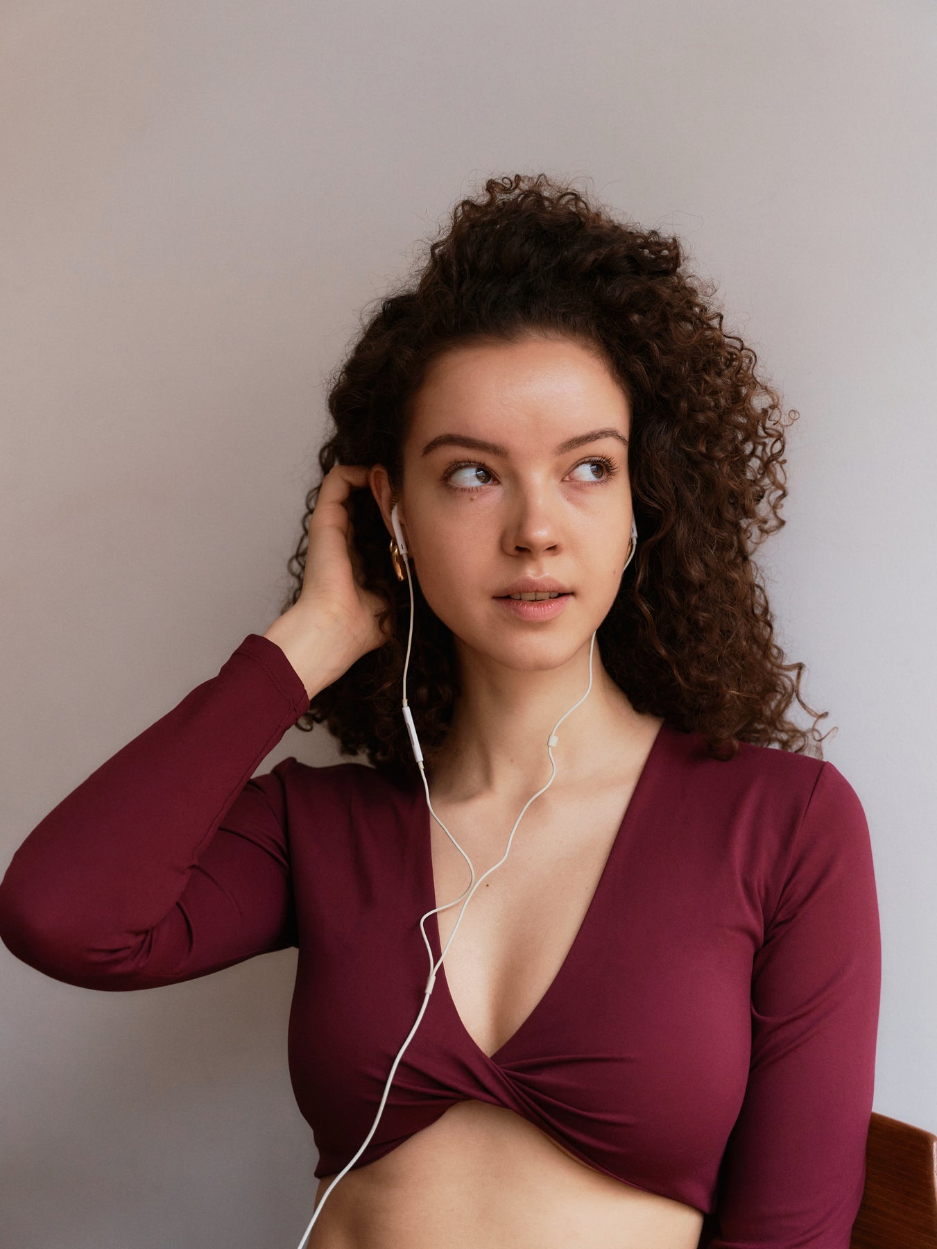 Top do jogi Luna Twist, Burgundy