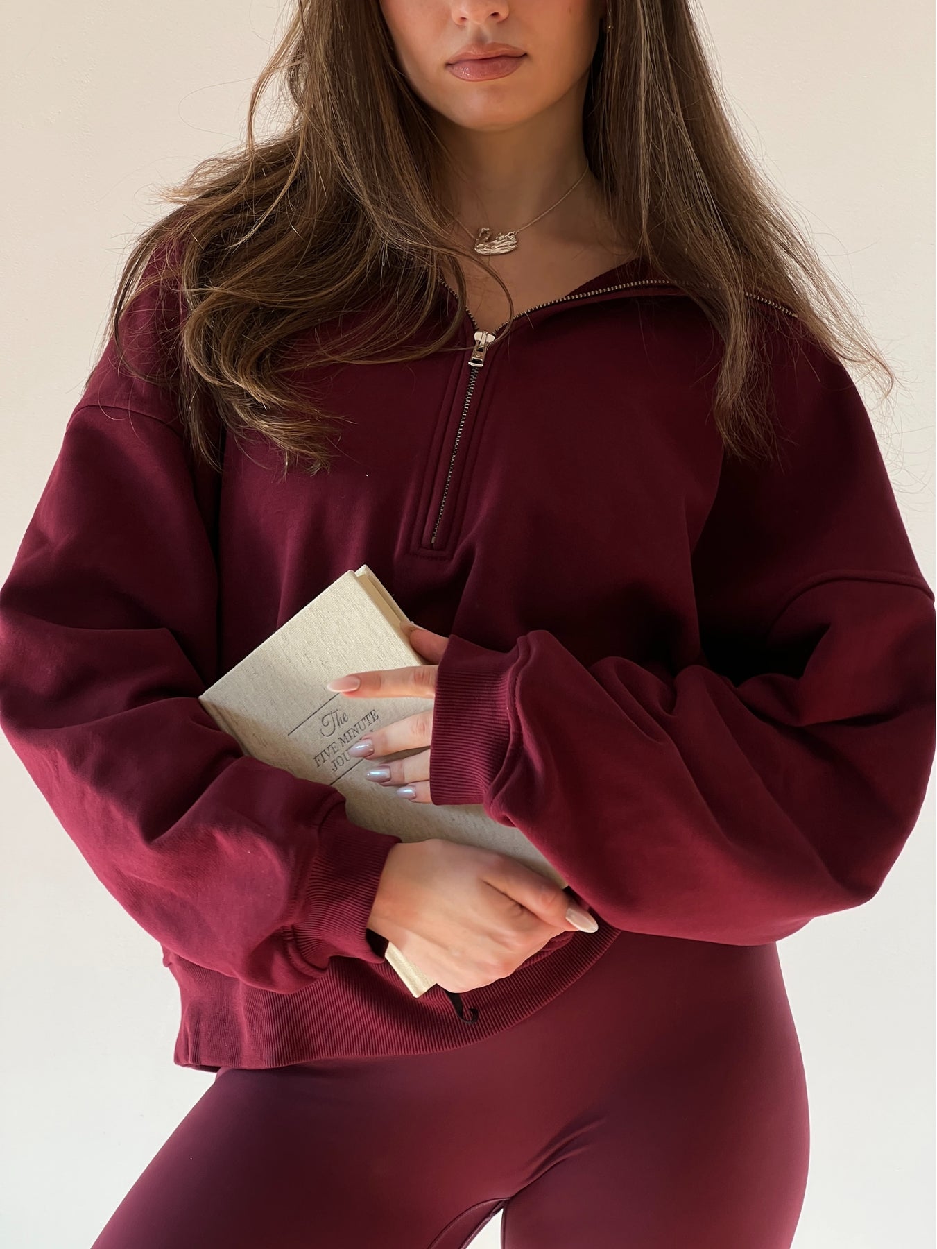 Bluza z zamkiem Evolve, Burgundy