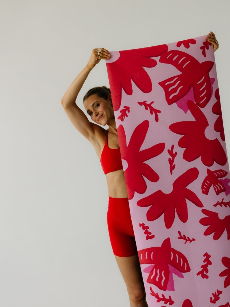 Mata do jogi FLOW Coated 3 mm, Flower Bomb