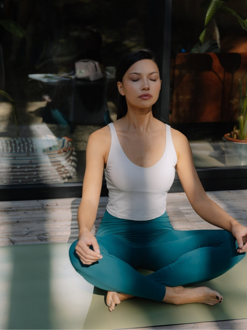 Legginsy do jogi 7/8, Oneness, ease™, Noir Green