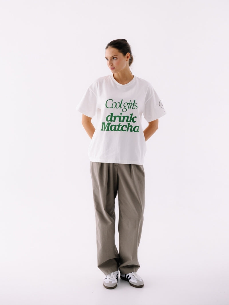 T-shirt Matcha, Ecru