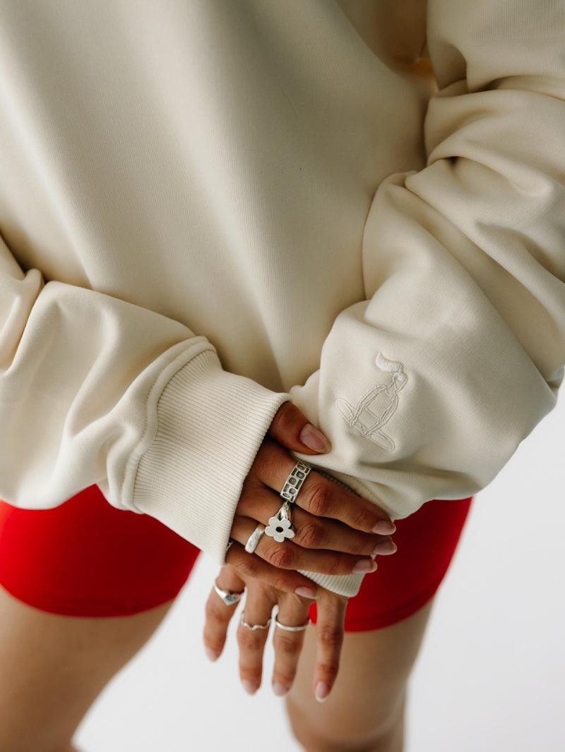 Bluza V-Essence, Almond Milk