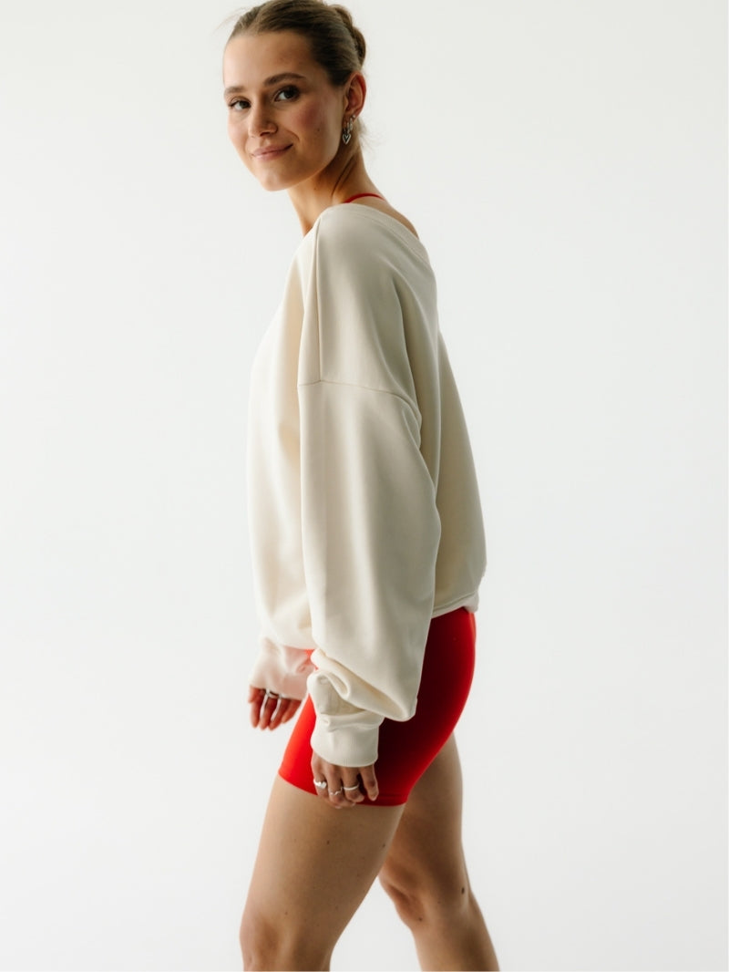 Bluza V-Essence, Almond Milk