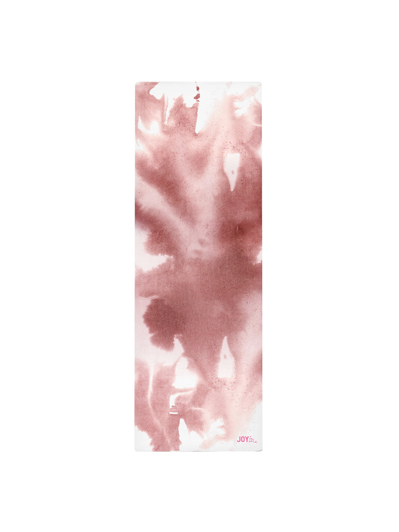 Biała antypoślizgowa mata do jogi kauczukowa Nomadic Soul 3mm - widok na wzór