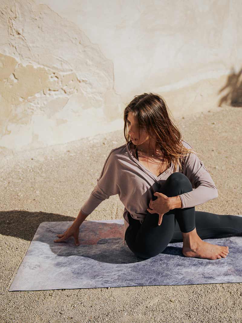 Antypoślizgowa mata do jogi kauczukowa Summer Cliff 3mm - mata na piasku