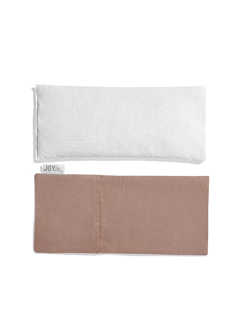 beżowa poduszka relaksacyjna na oczy Me Time - etui z wkładem