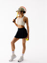 Czarna spódniczka tenisowa ze spodenkami Venus - fit z białym sportowym topem