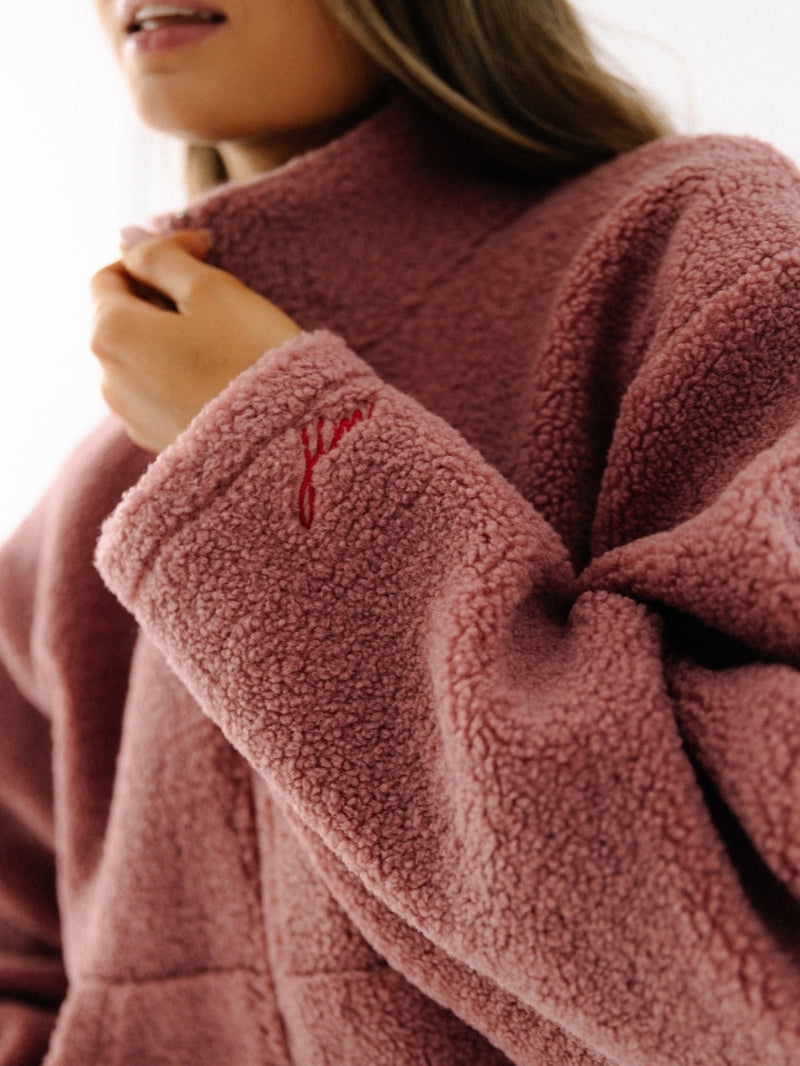 Różowa rozpinana bluza polarowa
