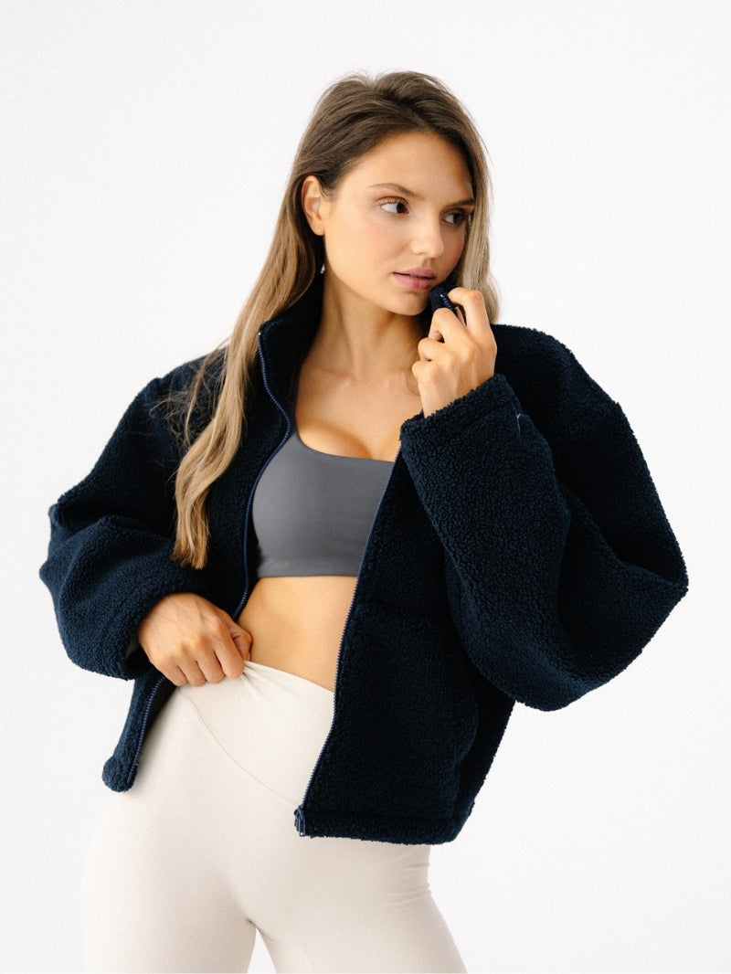 Damski top do jogi w kolorze szarym z serii Breeze w JOYINME - elastyczny materiał, z paseczkami na plecach, set z polarem