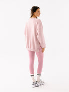 Luźna bawełniana bluza oversize w różowym kolorze z serii KIND - set z różowymi legginsami