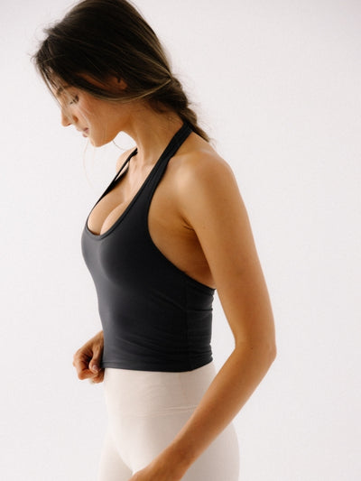 Dopasowany szary damski crop top sportowy Ultimate